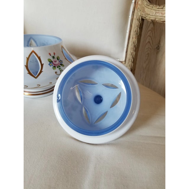 Glass Vintage Bohemian Glass Candy Dish For Sale - Image 7 of 12
