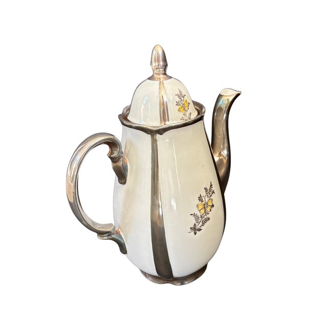 1930s Rudolf Wachter Bavaria Coffee Service, Floral W/ Sterling Trim - Set of 11 For Sale - Image 9 of 12