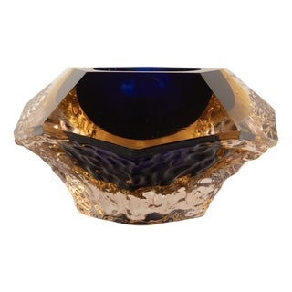 Sculptural Submerged Glass Ashtray by Gianfranco Mandruzzato, 1970 For Sale