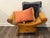 1970s Vintage Bamboo/Rattan Lounge Chair With Pillows For Sale - Image 5 of 5