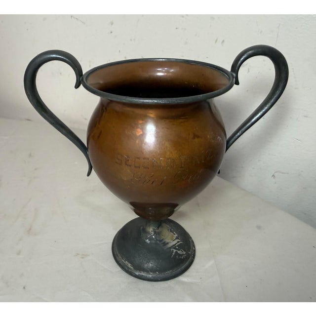 19th Century Antique 19th Century Hand Engraved Bronze Pewter Shot Put Award Trophy Urn Prize For Sale - Image 5 of 10