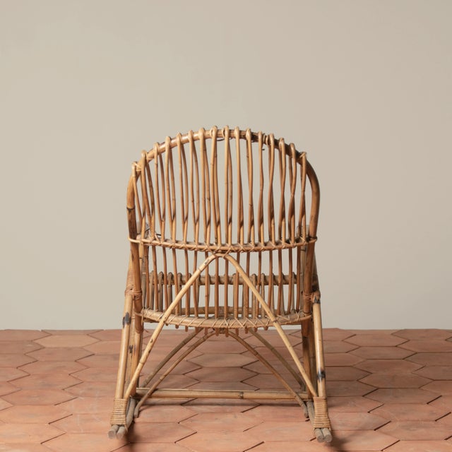 Vintage Rattan Eloise Rocking Chair | Chairish