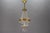 French Empire Style Brass and Crystal Glass Basket Chandelier, 1950s For Sale - Image 15 of 18