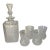 1960s Edinburgh Crystal Thistle Pattern Decanter & 4 Glasses For Sale