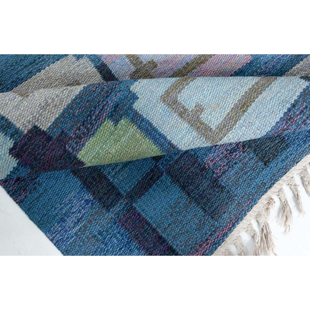Mid 20th Century Doris Leslie Blau Vintage Swedish Rug by Judith Johansson Spice Hall For Sale - Image 5 of 8