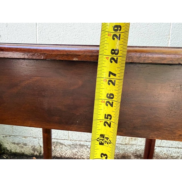 Antique Federal Style Solid Walnut Side Table. Circa 1940s For Sale - Image 17 of 17