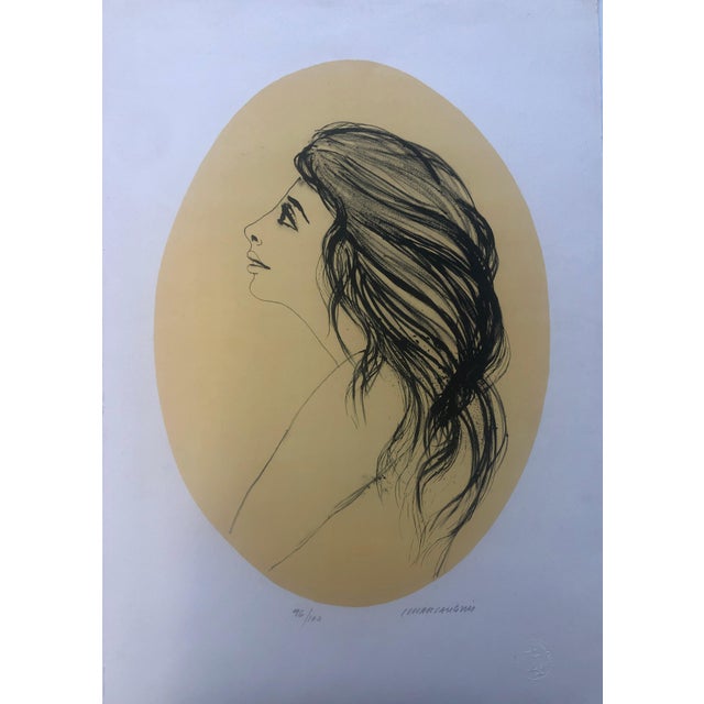 Marcantonio, Profile of a Woman, Color Lithograph, 1969 For Sale - Image 10 of 10