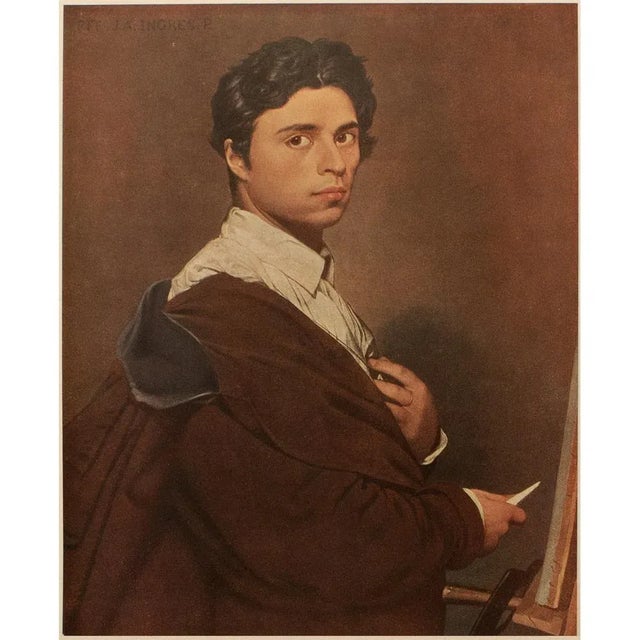 1951 After Jean-Auguste-Dominique Ingres "Self-Portrait", First Edition Parisian Photogravure For Sale In Dallas - Image 6 of 8