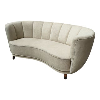 Mid-Century Scandinavian Banana Sofa, 1980s For Sale