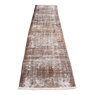 Brown Vintage Hallway Runner For Sale