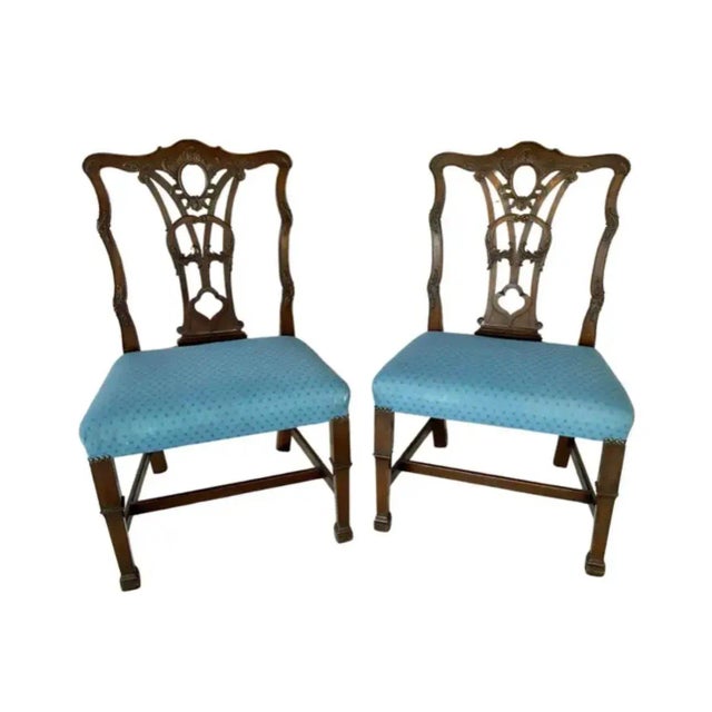 Set of Ten George III Style Chippendale Dining Chairs For Sale - Image 13 of 18