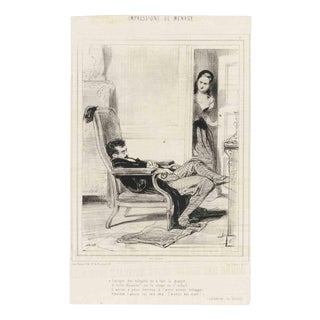 Paul Gavarni, Impressions of Ménage, 19th Century, Lithograph For Sale