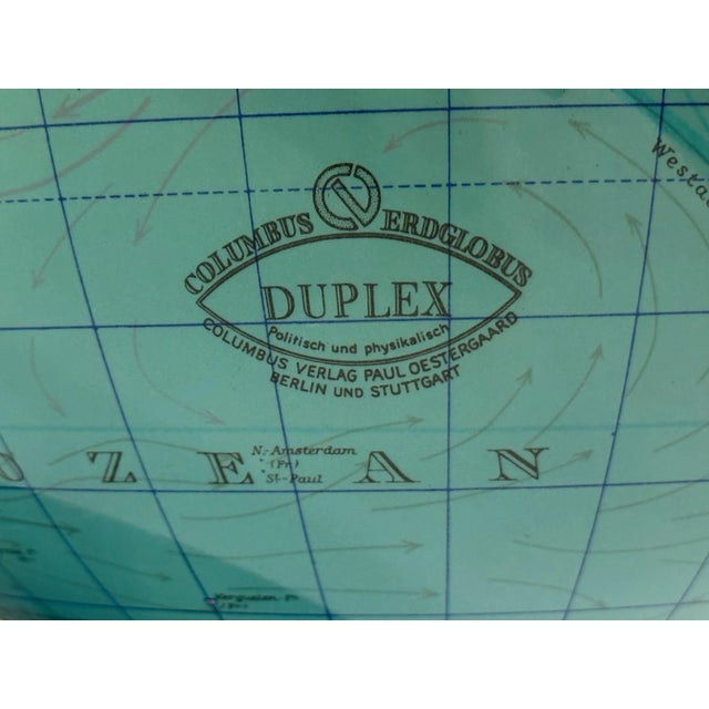 Mid-Century Modern Illuminated Globe by Paul Oestergaard for Columbus Duplex, 1950s For Sale - Image 3 of 12