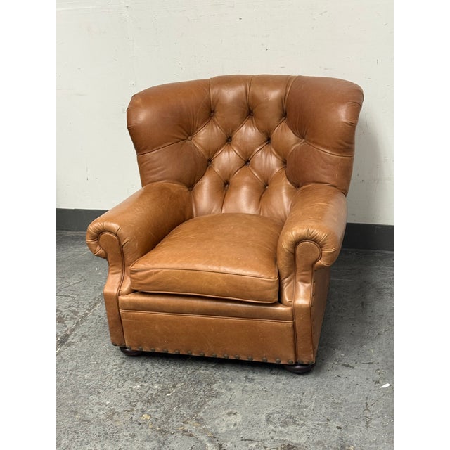 Brown E. J. Victor for Ralph Lauren Home Writer’s Club Chair For Sale - Image 8 of 12