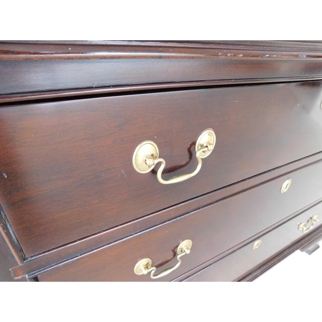 Stickley Mahogany Georgian Style Armoire Gentlemans Tall Chest 72.25"h For Sale - Image 15 of 18