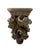Extraordinary antique French sculpted plaster corbel with heavy details of acanthus leaves and a crown at the base. This...