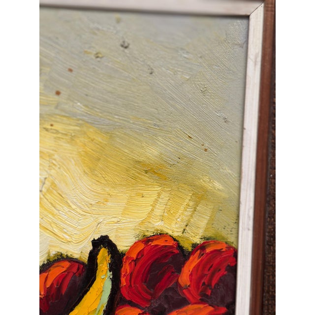 Rollo, Still Life with Fruits and Vase, 1950s, Oil on Canvas, Framed For Sale - Image 5 of 17