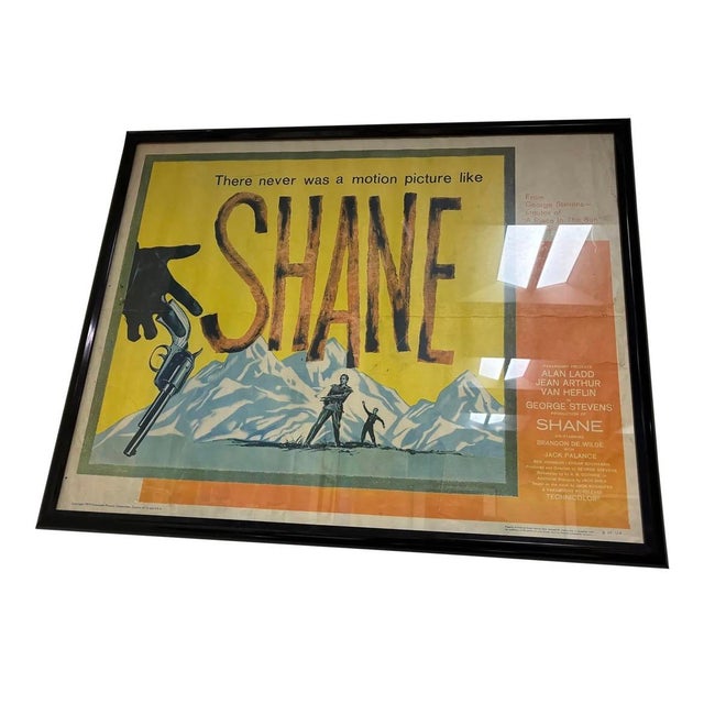 Shane (Paramount, R-1959). One Sheet (27" X 40.5"). Western. Starring Alan Ladd, Jean Arthur, Van Heflin, Brandon De...