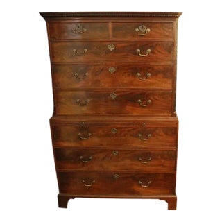 Circa 1765 George III Period English Chest on Chest For Sale