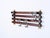 Italian Coat Rack in Teak, Brass and Black Enameled Iron, Italy, 1960s For Sale - Image 6 of 17