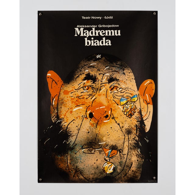 Woe to Madremu Theater Poster by Waldemar Swierzy, 1970s For Sale - Image 3 of 9