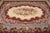 9x12 Vintage Aubusson Flat Weave Wool Rug, Burgundy Rose Medallion For Sale - Image 4 of 12