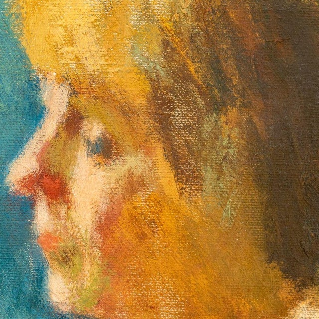 Carlos Parra (XX), Seated Female Nude Figure, Oil on Canvas, 1967-68, signed lower left, signed and Art Students League of...