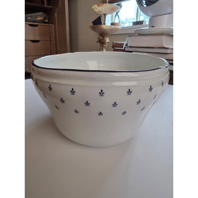 Royal Blue Richard Ginori Royal Blue Antico Doccia Jardiniere or Serving Bowl For Sale - Image 8 of 9