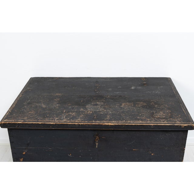 Large 19th Century Swedish Painted Hope Chest For Sale - Image 10 of 14