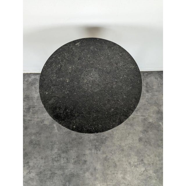 Traditional Empire Style Mahogany Side Table with Black Marble Top For Sale - Image 3 of 8