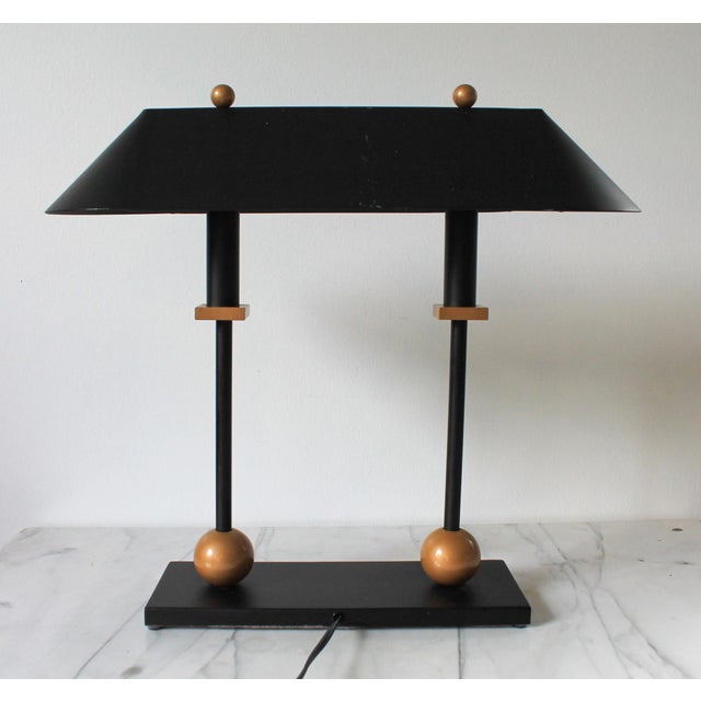 1980s Robert Sonneman for George Kovacs Memphis Style Post Modern Bankers Desk Lamp For Sale In Milwaukee - Image 6 of 18
