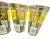 Vintage Mid-Century Modern yellow and white atomic starburst glassware set. This vintage set of 5 glasses feature a...