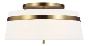 Alexa Hampton by Visual Comfort Studio Cordtlandt Large Semi-Flush Mount Burnished Brass