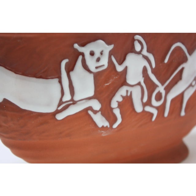 Terra Cotta Vintage Terracotta Porcelain Decorative Planter by Kathi Urbach for Goldscheider For Sale - Image 8 of 10