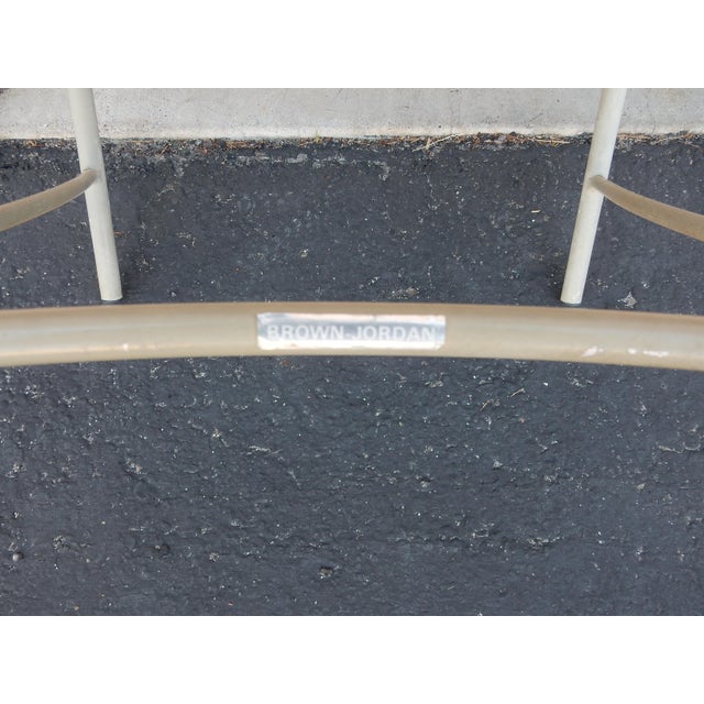 Brown Jordan Brown Jordan Tamiami Aluminum & Vinyl Strap Patio Chairs & Ottomans For Sale - Image 4 of 7