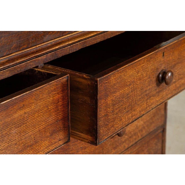 Large Georgian English Oak Linen Press Cupboard, 1820s For Sale - Image 9 of 15