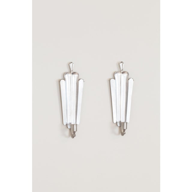 Wall Sconces attributed to Edvin Ollers for Schreuder & Olsson, Sweden, 1930s, Set of 2 For Sale - Image 3 of 6