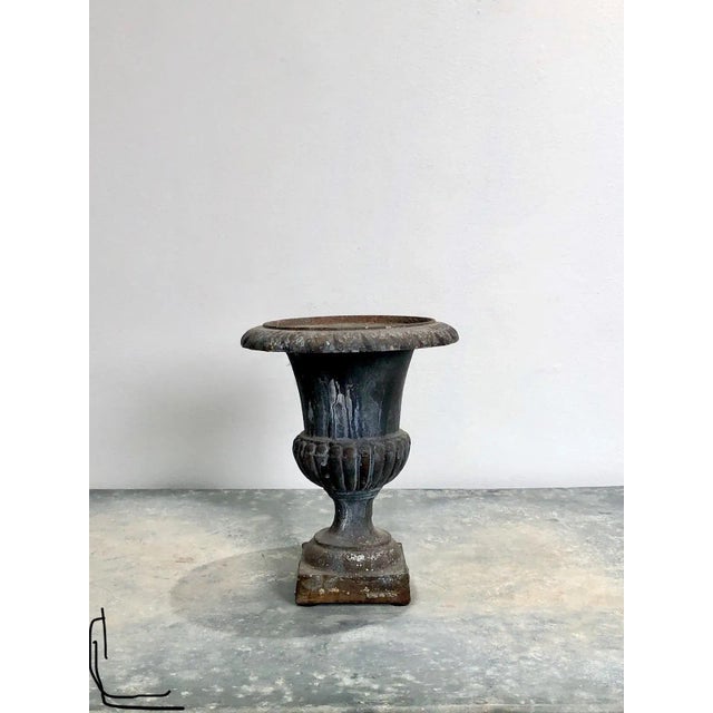 Mid 20th Century Vintage Iron Urn For Sale - Image 5 of 5