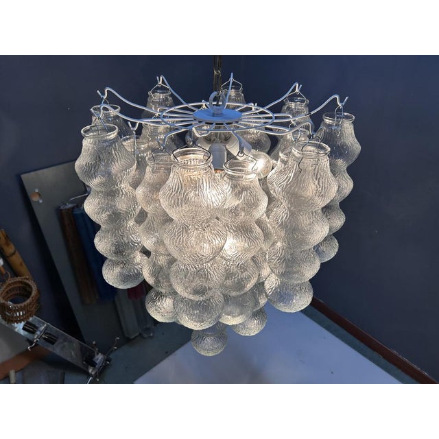 Murano Glass Bubble Chandelier, 1980s For Sale - Image 7 of 10