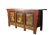 Chinese Hand Painted 78" Long Red Gansu Sideboard Cabinet For Sale - Image 3 of 13