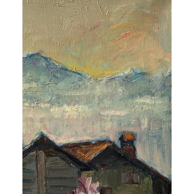 Ernest Voegeli, Backlight at Huémoz, Oil on Canvas For Sale - Image 8 of 10