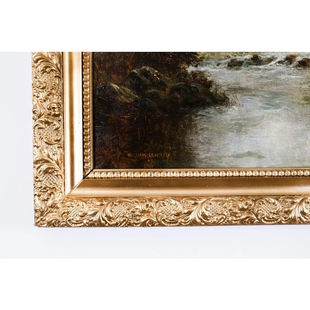 William Langley, Rural Landscape, 19th Century, Antique Oil on Canvas, Framed For Sale - Image 8 of 12