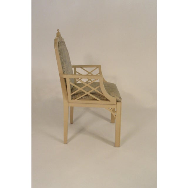 1970s Wood Pagoda Armchairs - A Pair For Sale - Image 12 of 13