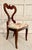 Neoclassical Vintage Italian Biedermeier Style Walnut Side Chair With Sculptural Heart Back For Sale - Image 3 of 14
