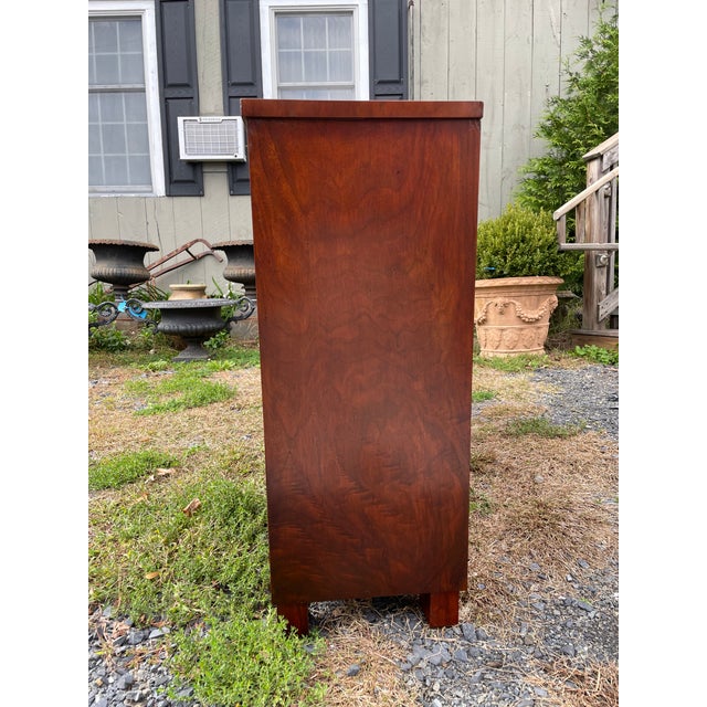 Walnut Midcentury Modern Bookcase Cabinet For Sale - Image 4 of 9