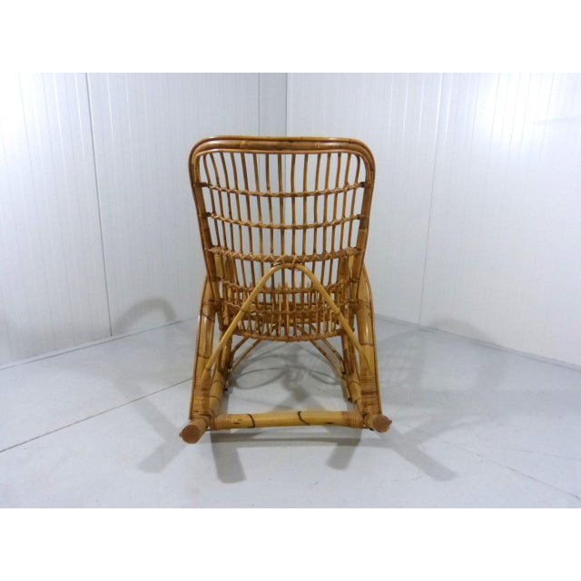 Rattan Rocking Chair from Rohé Noordwolde, 1960s For Sale - Image 4 of 14