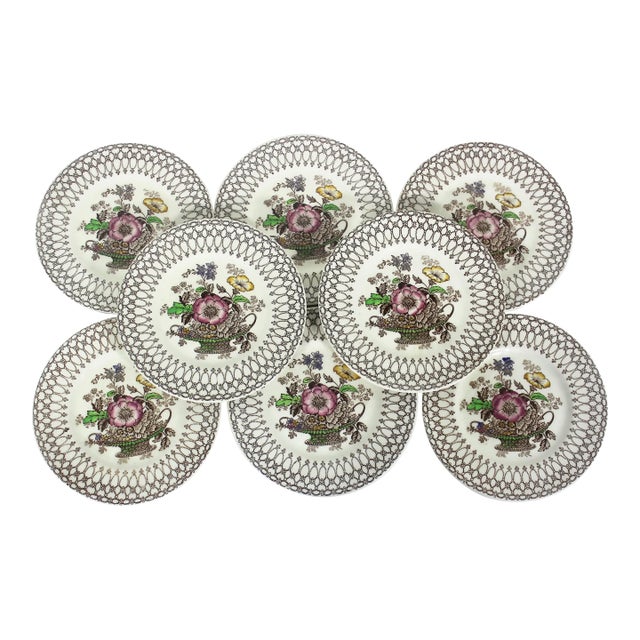 1930’s Myott England Bread Plates- Set of 8 For Sale