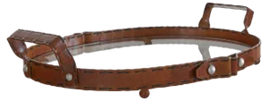 Belt-Like Serving Tray in Metal and Glass, 1980s