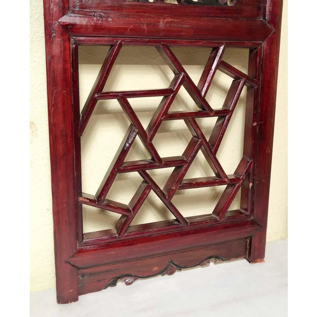 Antique Chinese Screen Panels 3582 Cunninghamia Wood, 1800-1849 - Set of 2 For Sale - Image 11 of 11