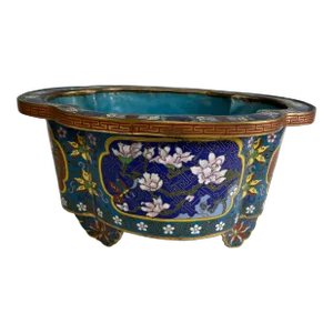 19th Century Chinese Large Cloisonné Enamel Jardiniere